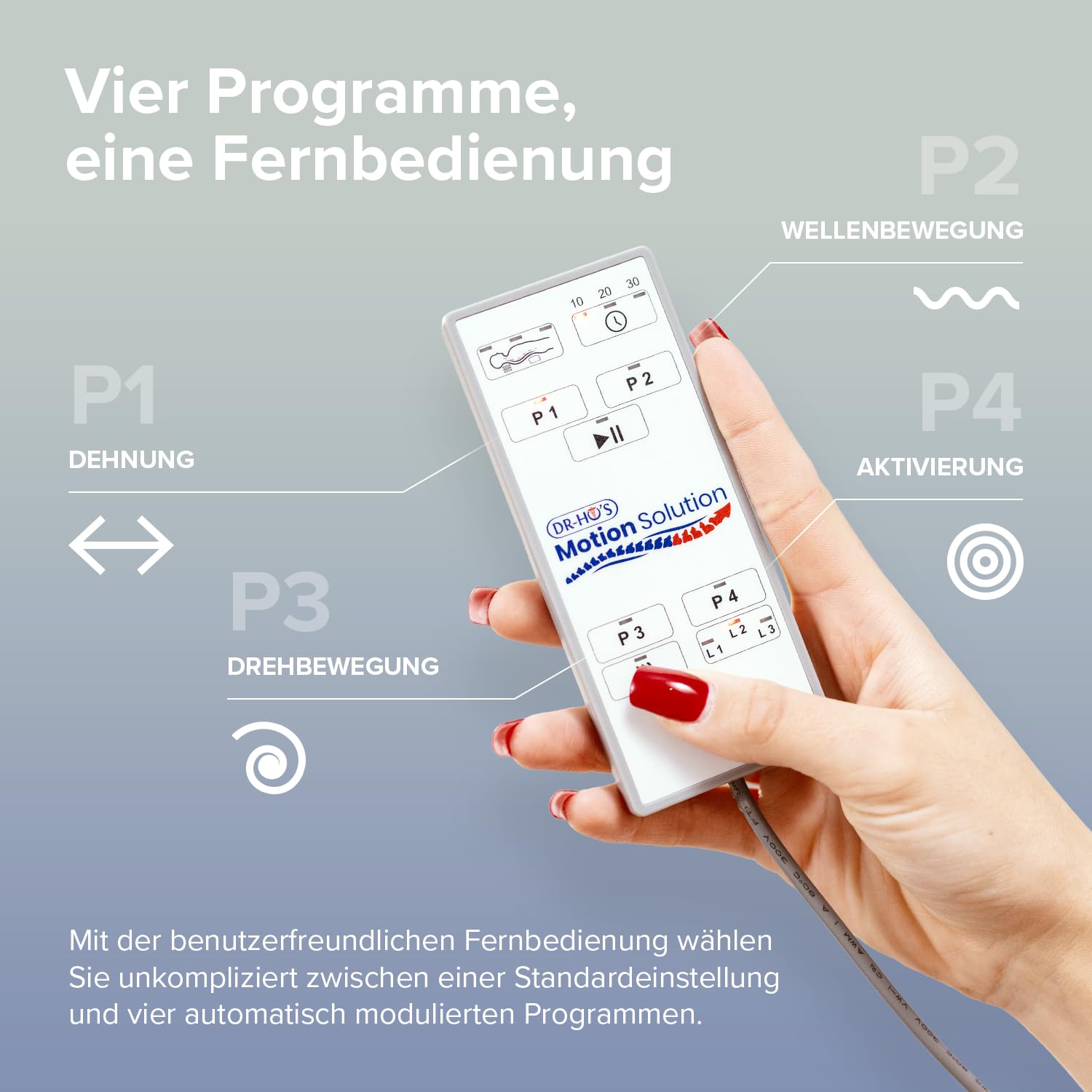 DR. HO’S MotionSolution® Mat | Massage Matte für Wirbelsäulenpflege mit Wärmefunktion | Massagematte für Rücken, Nacken & Hüfte | Faltbare Vibrationsmatte | Massageauflage individuell einstellbar