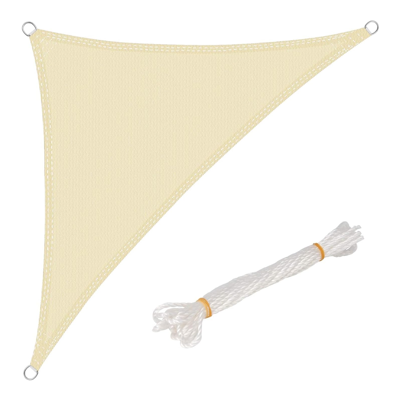 WOLTU Sonnensegel Premium HDPE Wetterbeständig Atmungsaktiv 95% UV Schutz Segeltuch 180 g/m² Sonnenschutz Schattenspender für Balkon Terrasse Garten, mit Befestigungsseilen