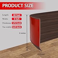 Vista 53 de FONUNO - Base de vinilo para pared, moldura de zócalo de 4 pulgadas, flexible, autoadhesiva con diseño para pegar y despegar, 4 pulgadas x 20 pies