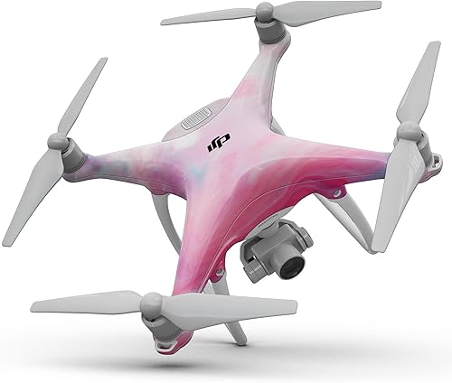 Miniatura 10 de DesignSkinz - Compatible con Drone DJI Phantom 4 Pro - Vinilo adhesivo protector resistente a los arañazos - Marbleized Pink Paradise V7