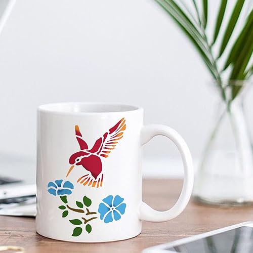 Miniatura 9 de CrafTreat Plantillas reutilizables con estampado de animales (6 x 6), plantillas de pastel y pared para pintar en madera, tela, azulejos, suelo