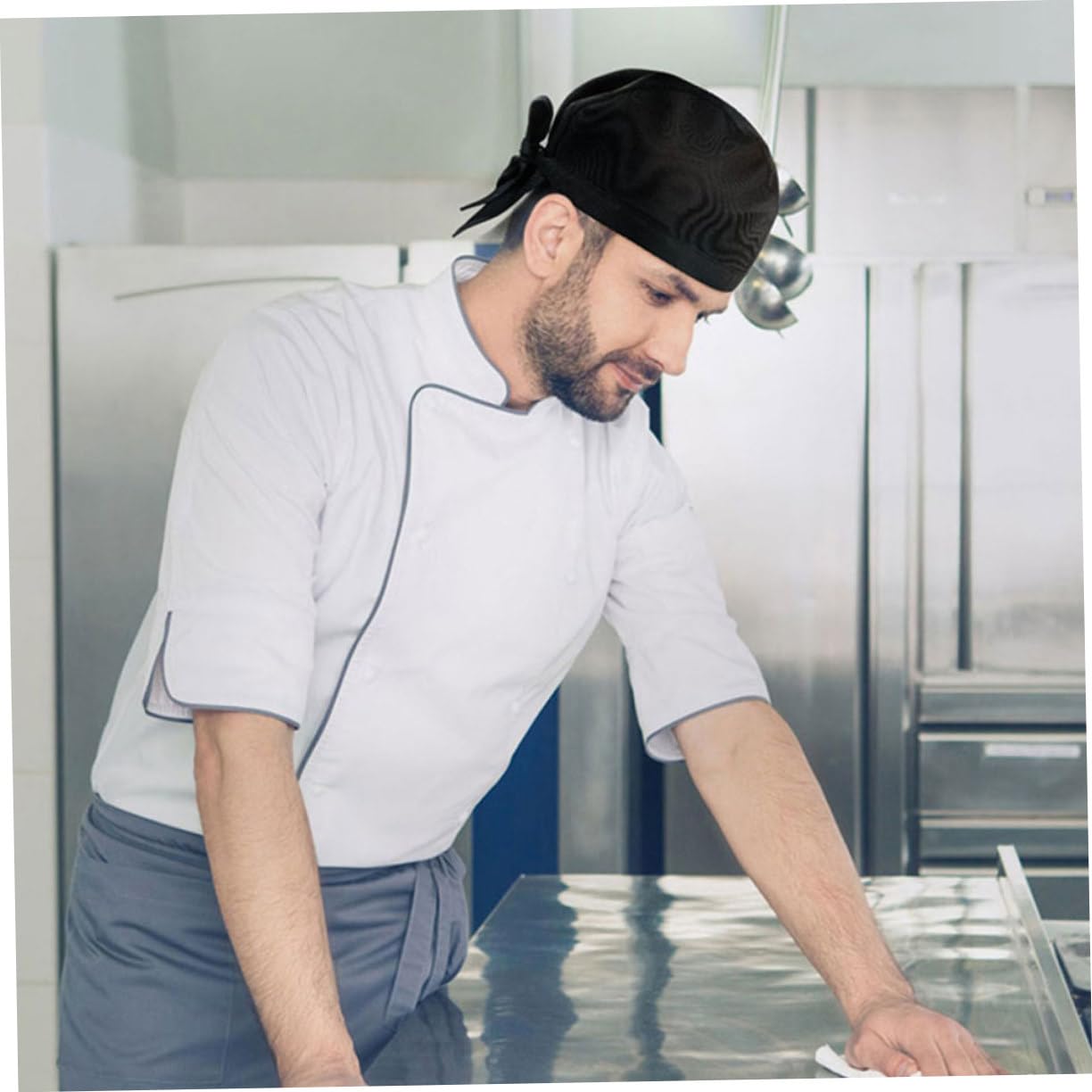 VALICLUD 9piezas Gorros de Servicio de Cocina para Chef Unisex de Algodón para Trabajo Cocina Restaurante y Catering