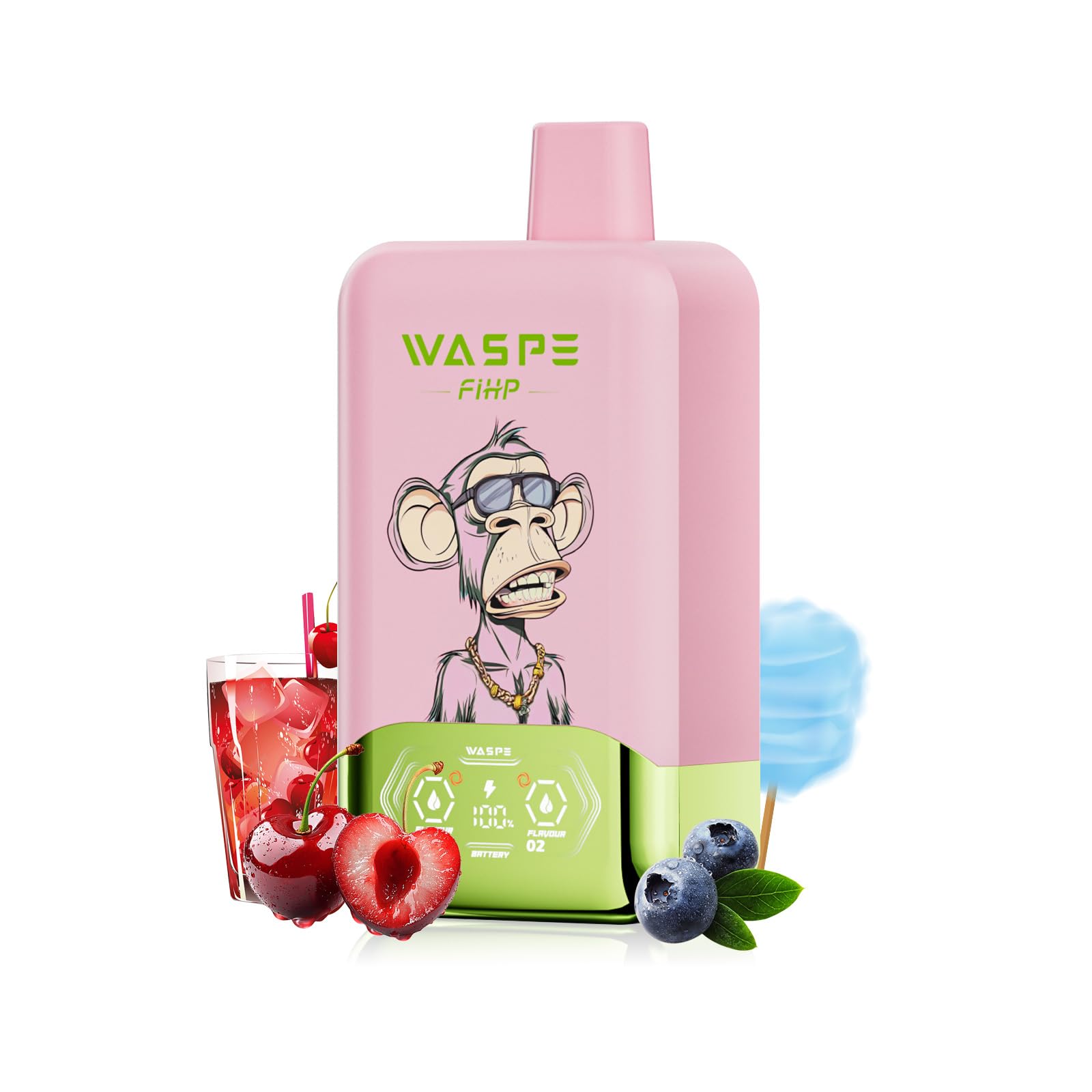 2つ WASPE ブルーベリー フレーバー デバイス ノーニコチン Amazon | 【ダブルフレーバー】 使い捨て電子タバコ40000回吸引