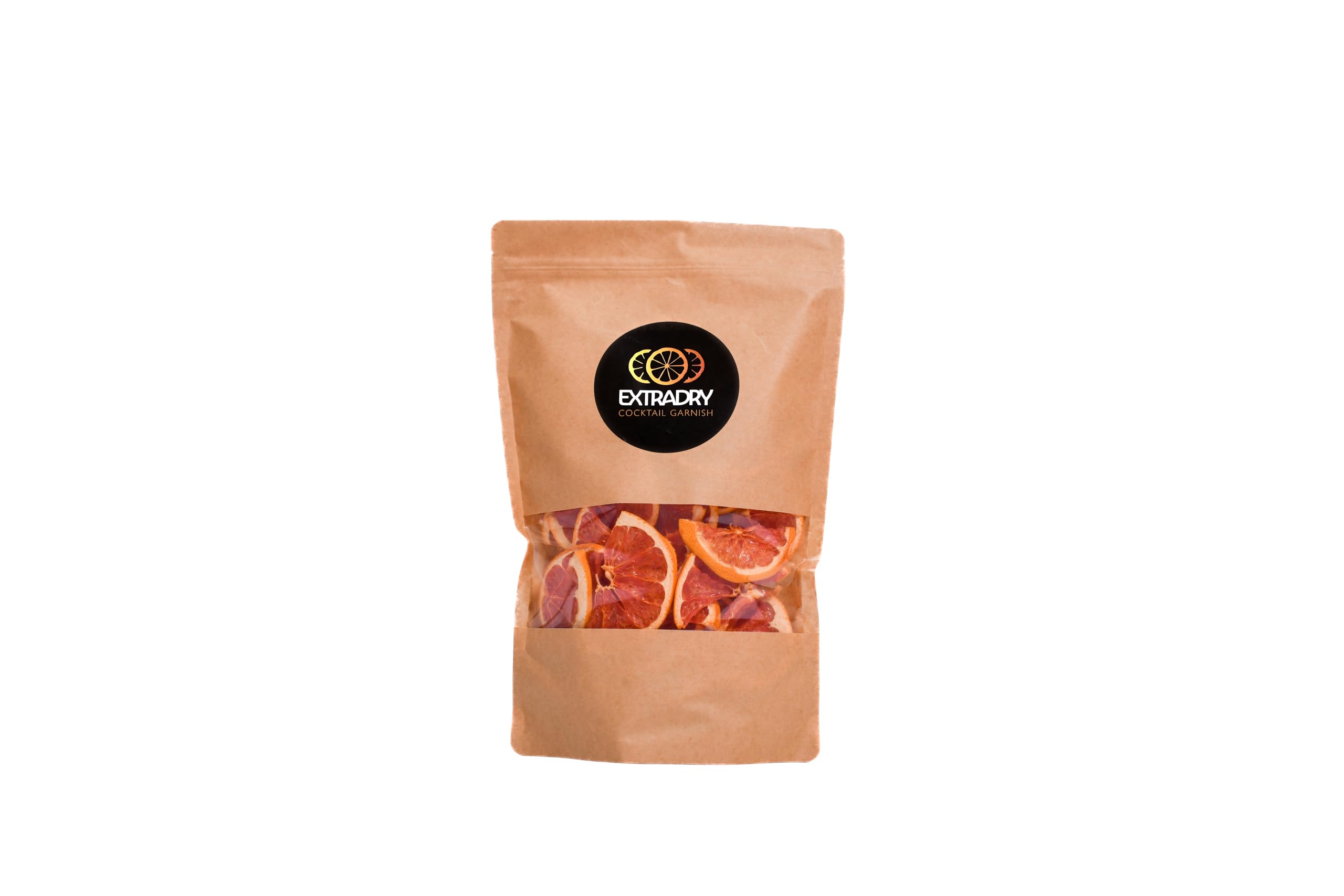 Extra Dry Pamplemousse Séchés Pour Cocktail | 80 Pièces environs de Pamplemousse Déshydratés | Grand sachet 188 g 1/2 Rondelles De Pamplemousse Séchés | 100% Naturel | Fruits Séchés Sans Sucre Ajouté