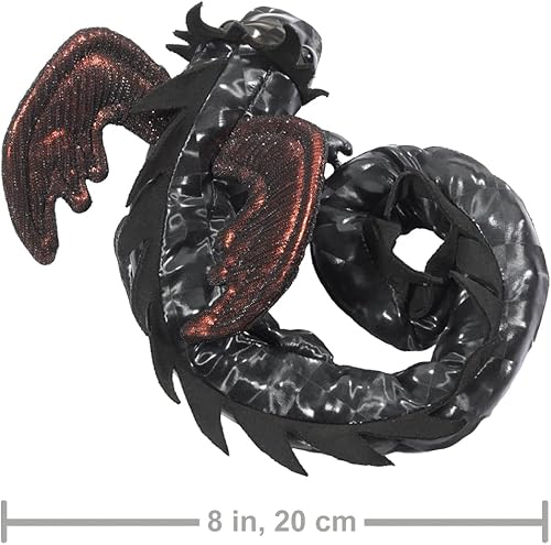 Miniatura 5 de Folkmanis Dragon Wristlet - Marioneta de dragón de pulsera y dedo, color negro; rojo y café, 1 pieza