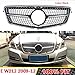 LSYBB Frontgrill Diamant Kühlergrill ABS-Grill geeignet für Mercedes Benz E-Klasse W212 E300L E400L E200 E350 2009-2012,Black