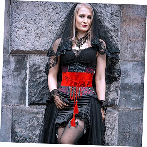 BESPORTBLE Japanese Ethnic Style Embroidered Tassel Waist Belt for Women Wide Knitted Kimono Waistband Accessory for Dress Shirt Elegant Traditional Tie for Gifts3