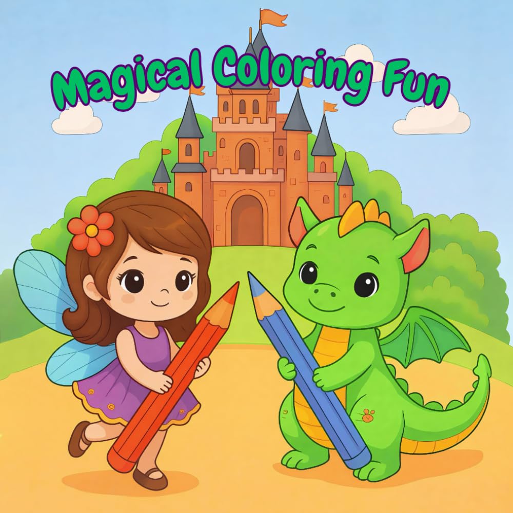 Magical Coloring Fun: A Fantastic Coloring Adventure in the Colorful Fantasy World of Little Mythical Creatures