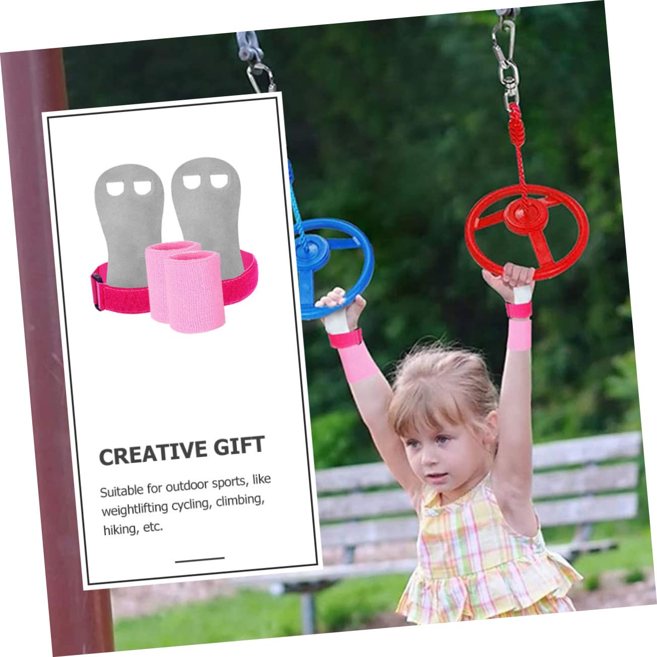 BESPORTBLE 2sets Sports Gymnastics Grips Wear-Resistant Wristbands for Weightlifting Non- Palm Protector for Men Women Outdoor Sports Accessories