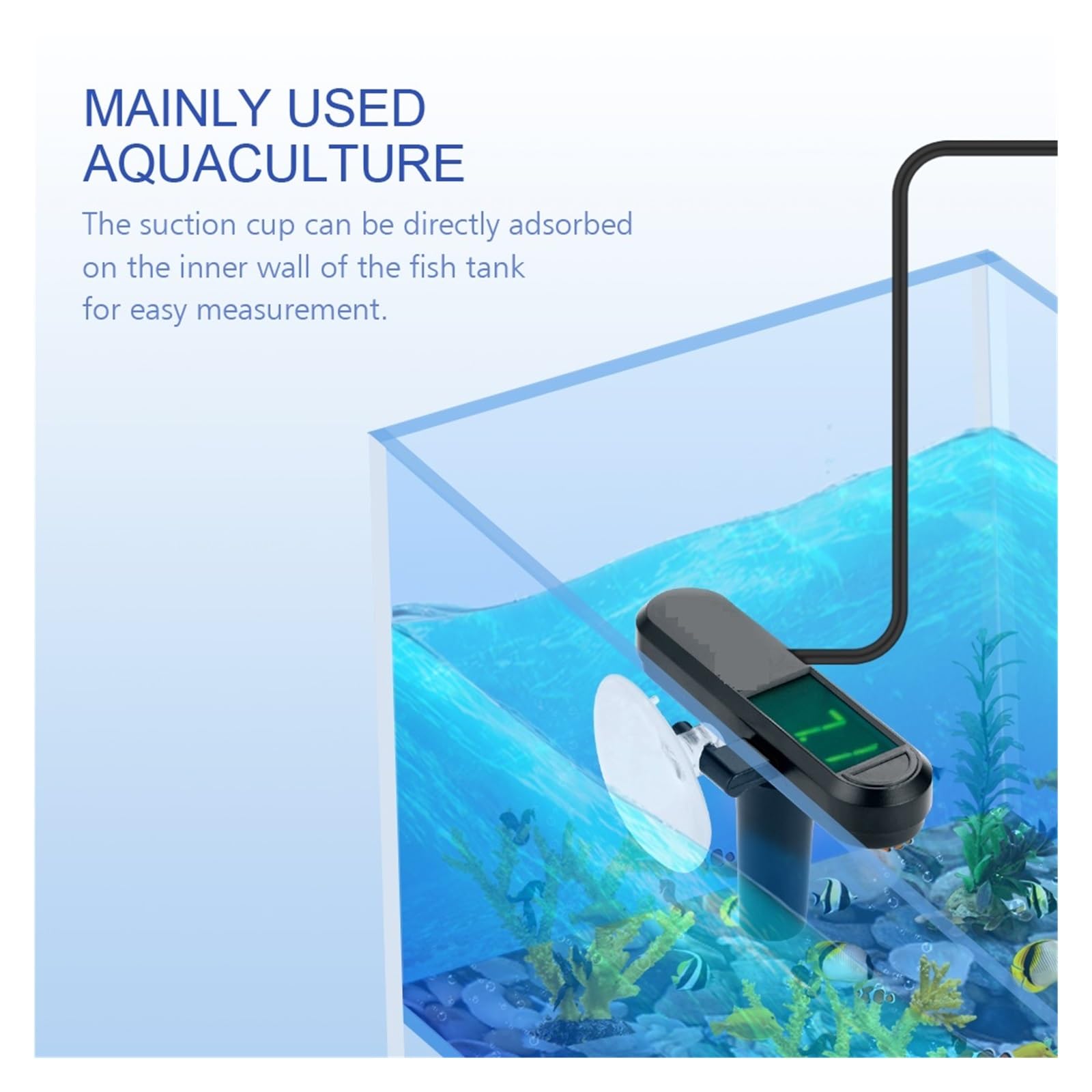 Medidor de PH Monitor acuario digital alta precisión Probador calidad del agua en línea Sonda prueba MedicióN Precisa