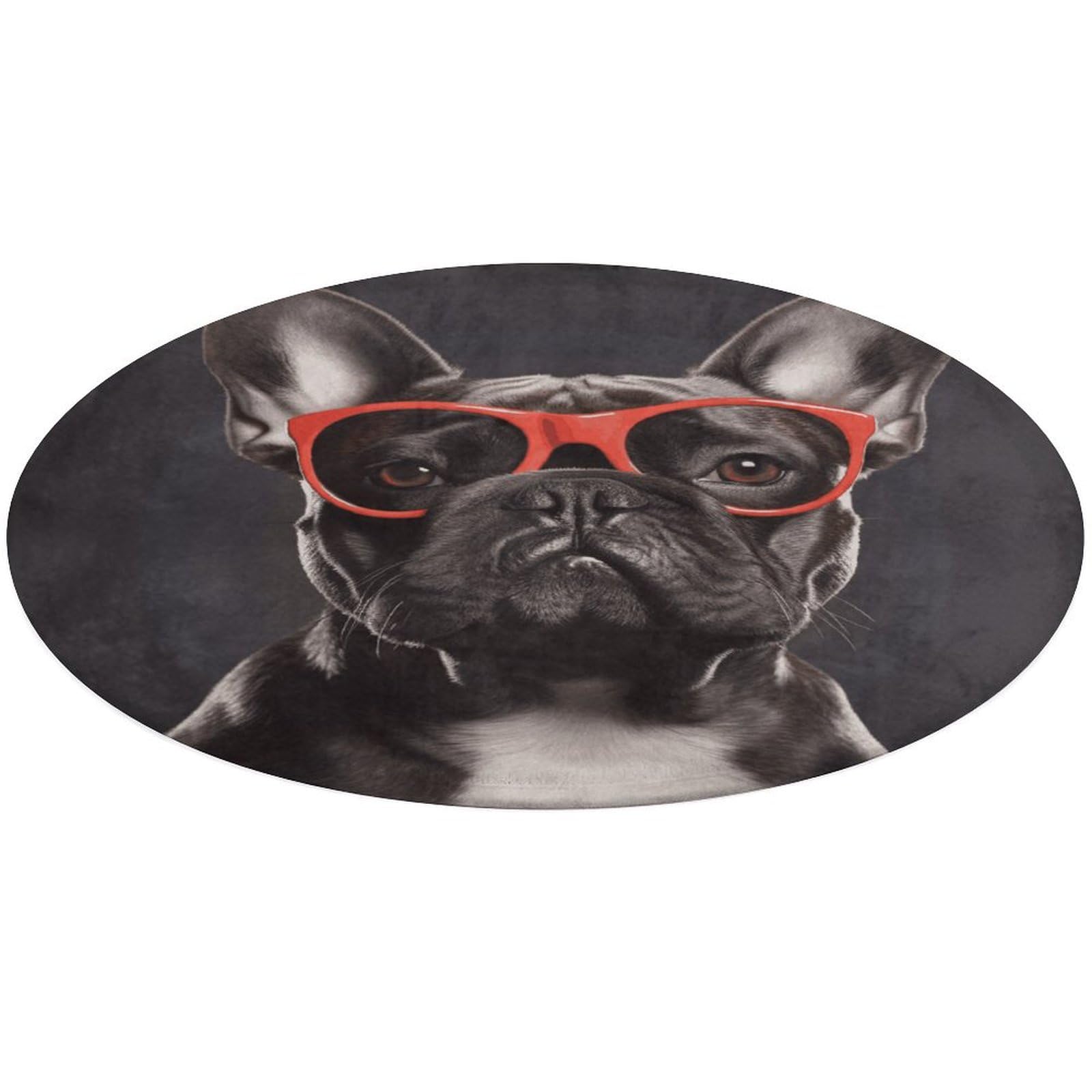 Alfombra de bulldog francés lavable para crear un rincón acogedor en tu salón moderno