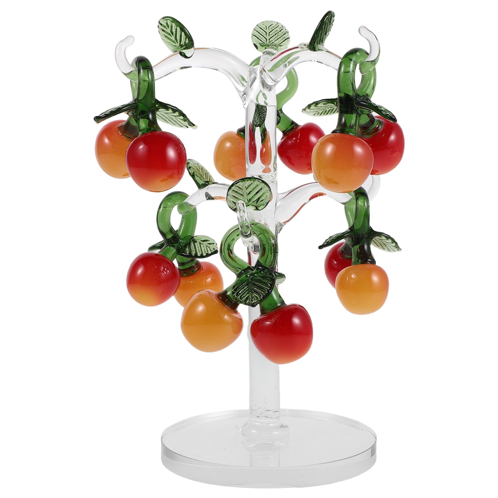 SHINEOFI Kristall Kirschbaum Dekoration mit Rotem Kristall Eleganter Zierkirsche Baum als Tischdeko für Wohnzimmer und Büro Schafft Romantische Atmosphäre