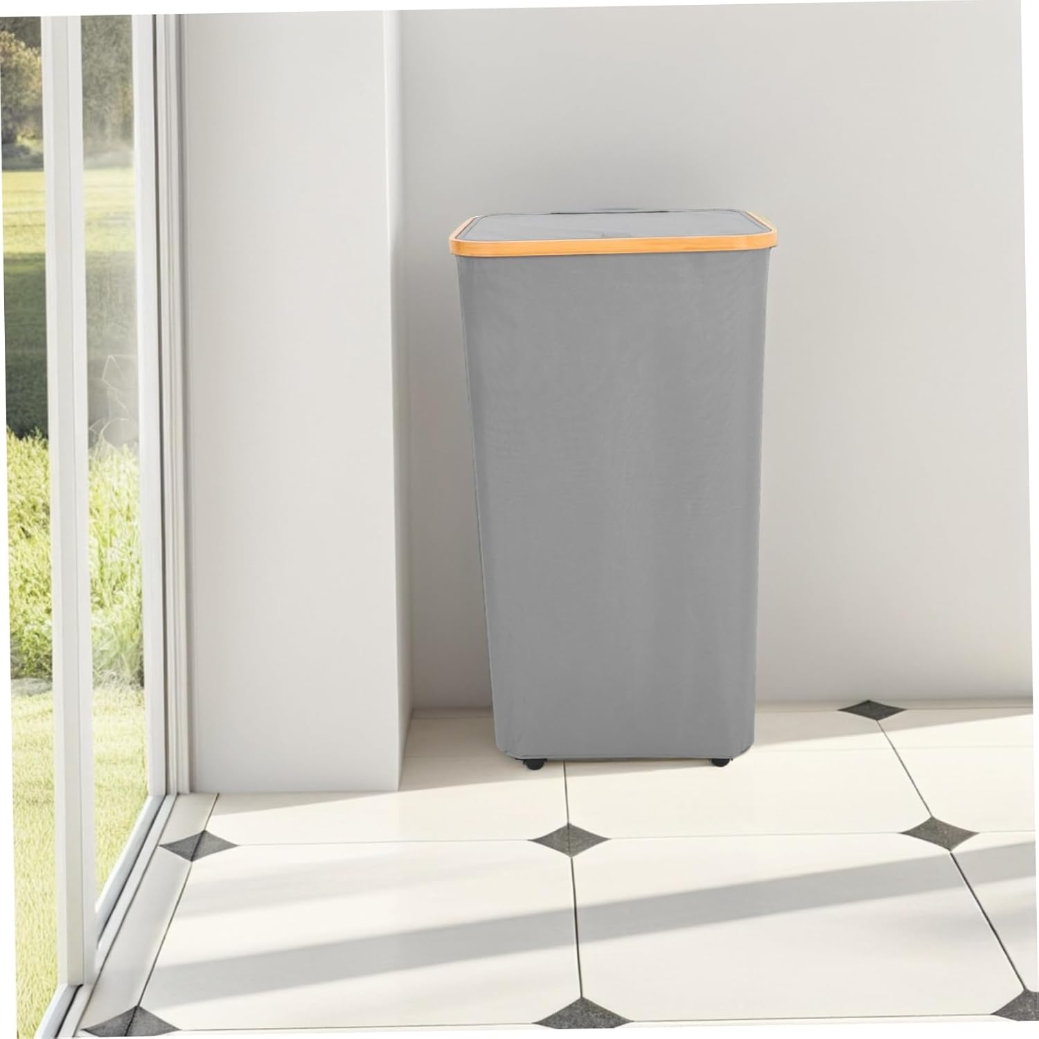 Zerodeko Collapsible Laundry Basket Wheels Lid Hamper for Clothing Storage for Towels Dorm Accessory Washing Bin Clothes Hamper