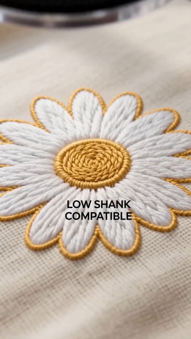 Pie prensatela Rengue Daisy Flower para máquinas de coser miniatura 7