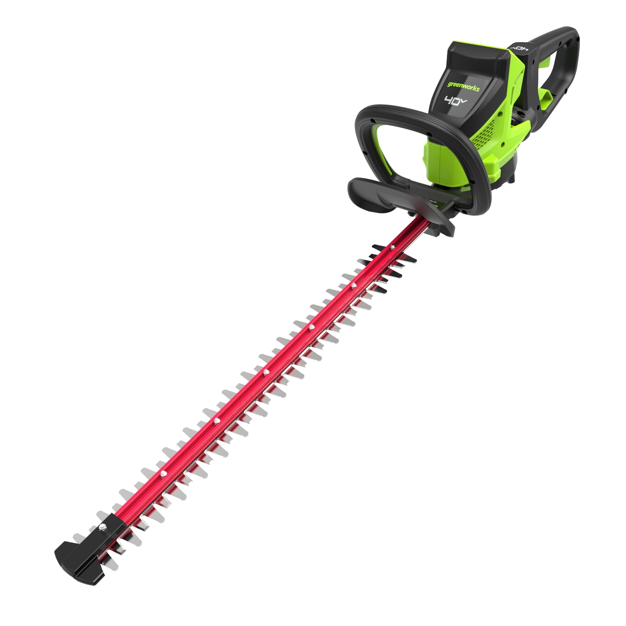 Greenworks Taille-haie sans Fil 66cm Lame à Double Action, Moteur Brushless Coupe jusqu'à 28 mm d'Épaisseur, 3400 SPM sans Batterie 40V et Chargeur GD40HT66