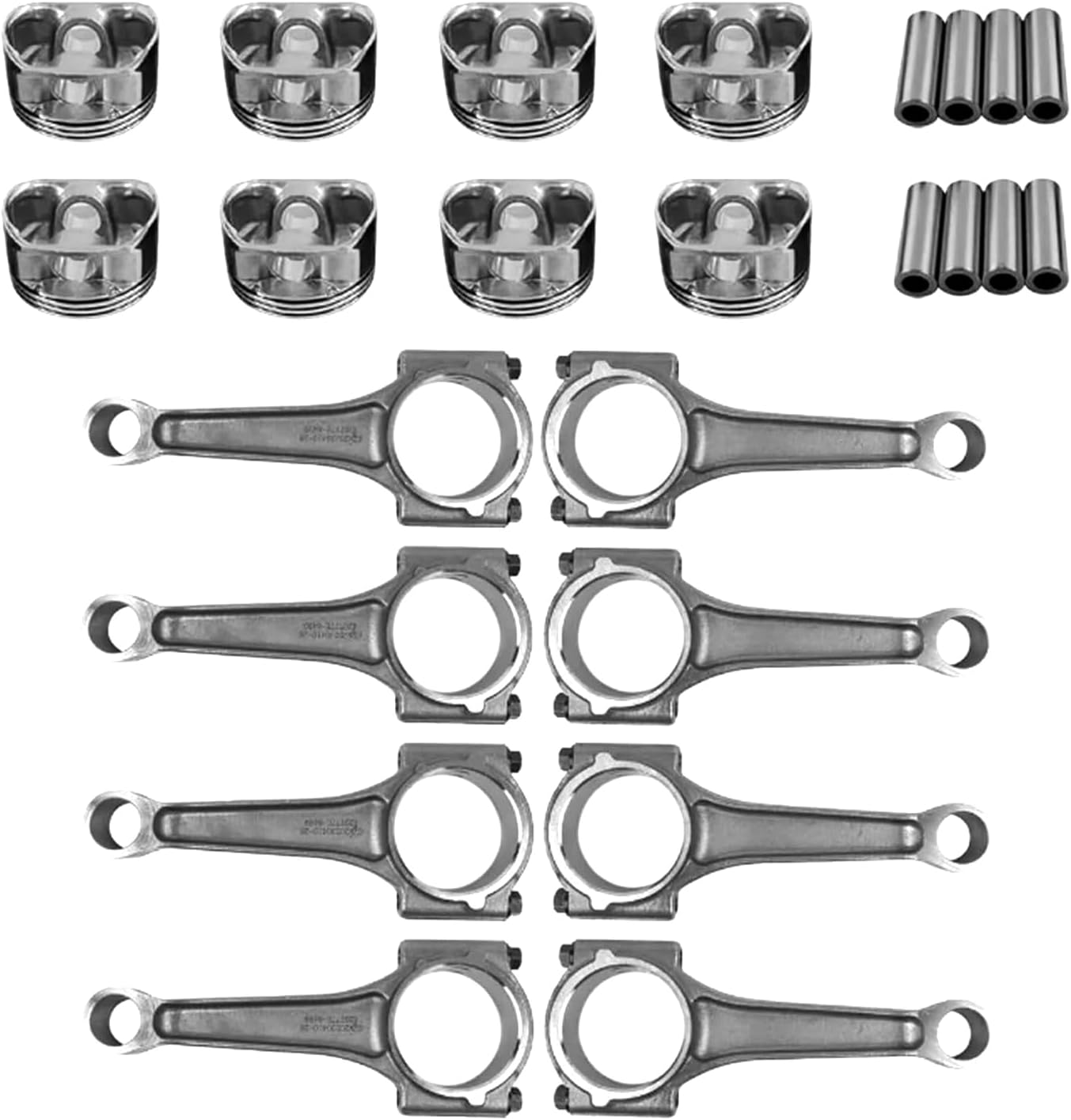 Generic Pistons & Connecting Rod Kit Replacement for 2003-2008 Chrysler 300 Jeep Grand Cherokee Dodge Charger Durango Ram 5.7 HEMI 53021538AD 5086010AB