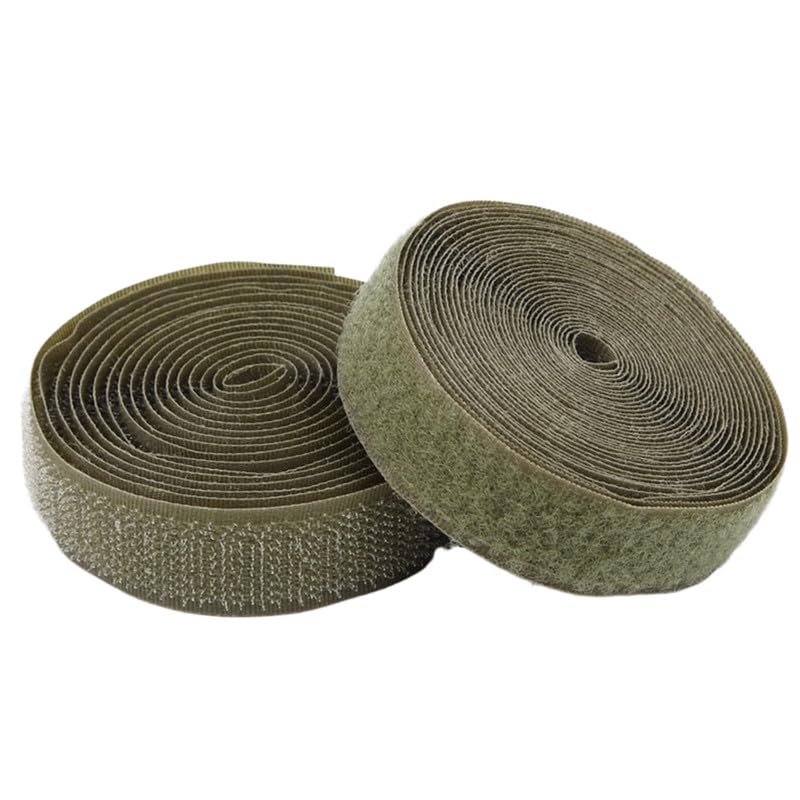 Globellapro 2 Meters Hook and Loop Strip Tape Green 2CM Wide Fastening Tapes For Sewing