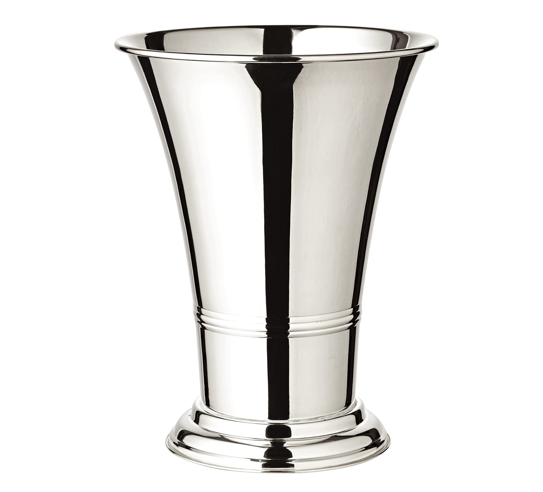EDZARD vase/flower pot Tromba, heavy silver plated, height 10 in, diameter 7.5 in
