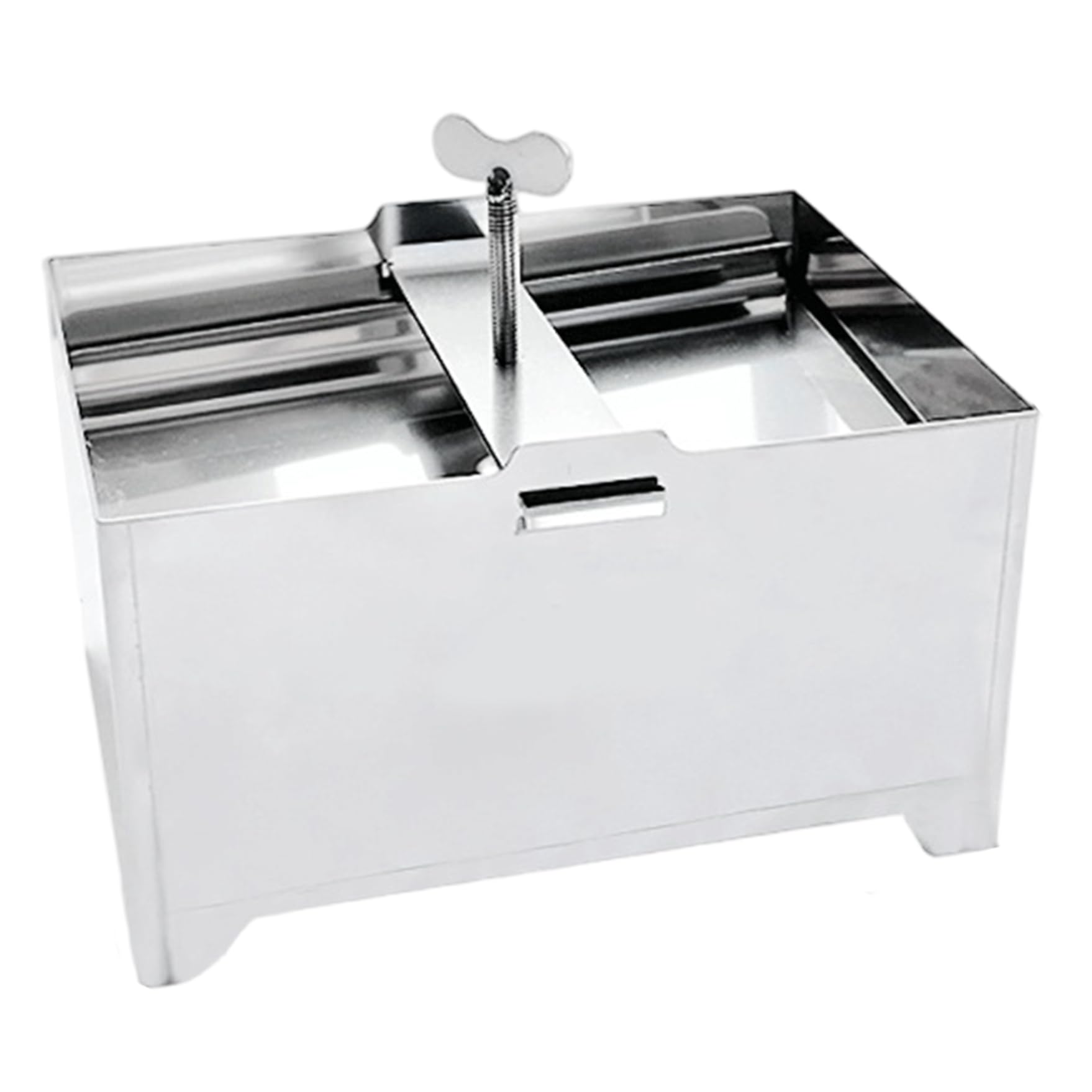 Stazamor Silver Tofu Press, Sturdy Stainless Steel Tofu Mold With Drain Hole And Drip Tray, Maker Fast & Efficient Water Removal Paneer Press For Paneer/Cheese Making.
