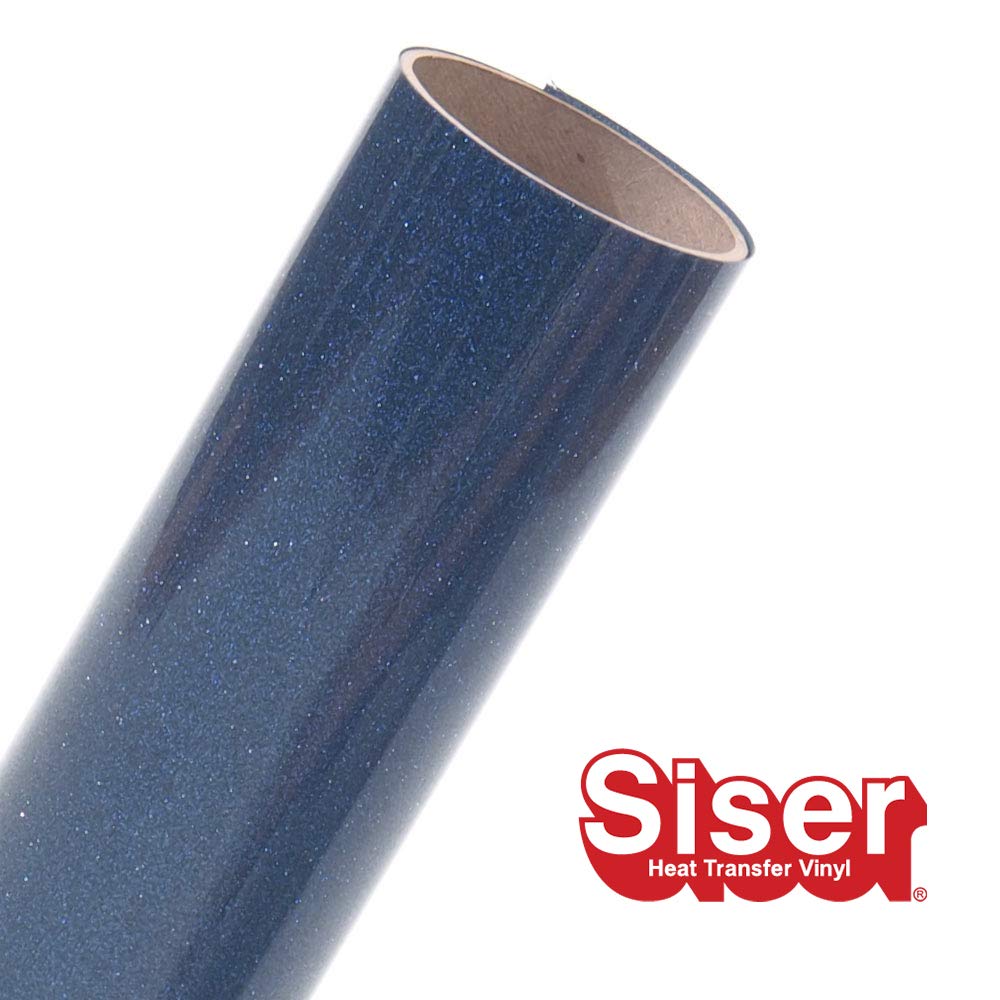 Siser Rotolo di vinile termoadesivo con glitter, 30 cm x 4,5 m, colore: zaffiro