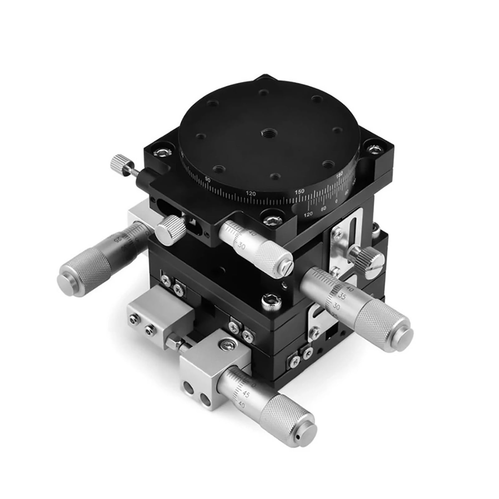 WNVXJGNSO Sliding Table XYZR Axis Sliding Table LT60-LM 60 * 60mm 4-Axis Platform Manual Linear Platform Bearing Adjustment Slide