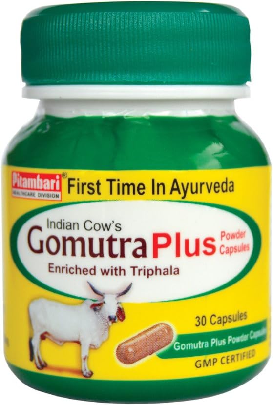 Indian Cow's Gomutra Plus Powder 30 Capsules - (4)