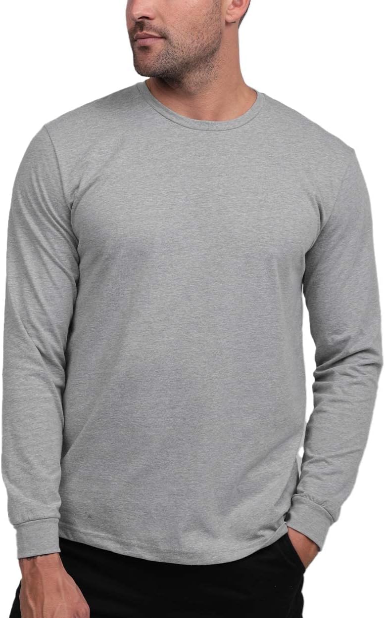 INTO THE AM Long Sleeve Tee Shirts for Men S-3 XL - Men's Longsleeve Casual Work T-Shirts