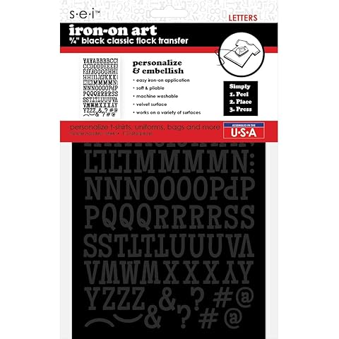 S·E·I Classic Flock Iron-on Letters Cover