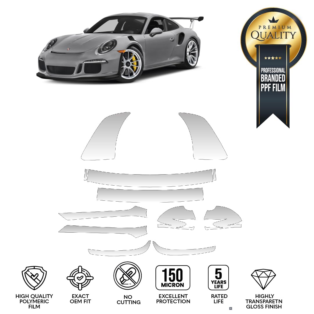 PPF Vinyl / Vinyl Protector / Pre-Cut PPF STAR SAM Car Szablony Kompatybilny z Porsche 911 2012 GT3 RS (boki)