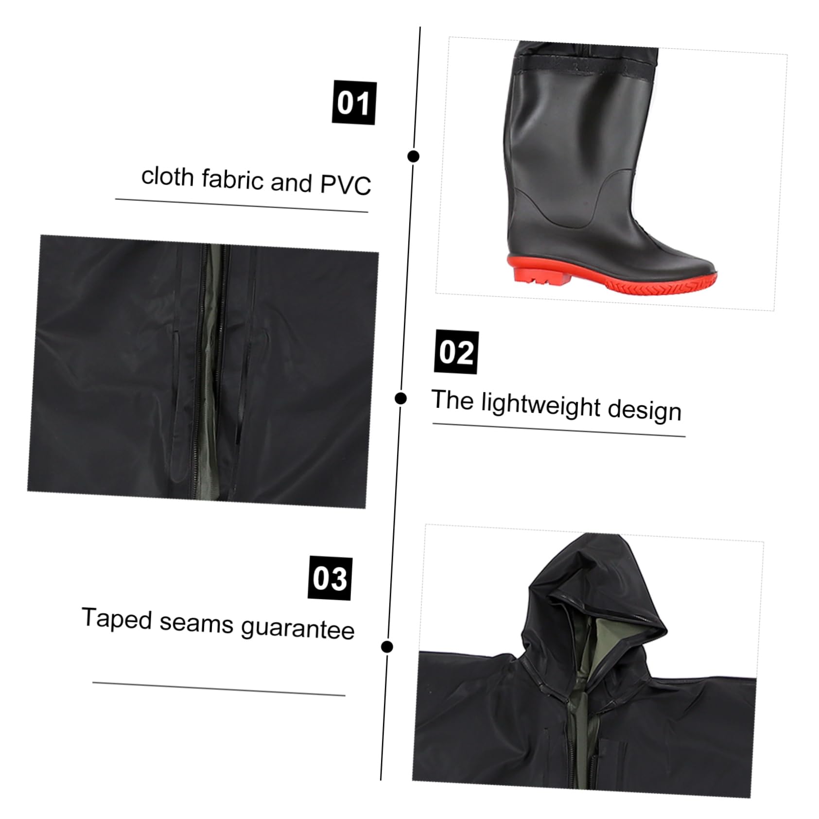 BESPORTBLE Pantalones De Pesca Traje De Botas De Neopreno Botas De Pesca para Hombres Pesca Trajes De Pantalones Trajes De Pesca Botas De Neopreno para Hombres PVC Overoles Ave Zancuda