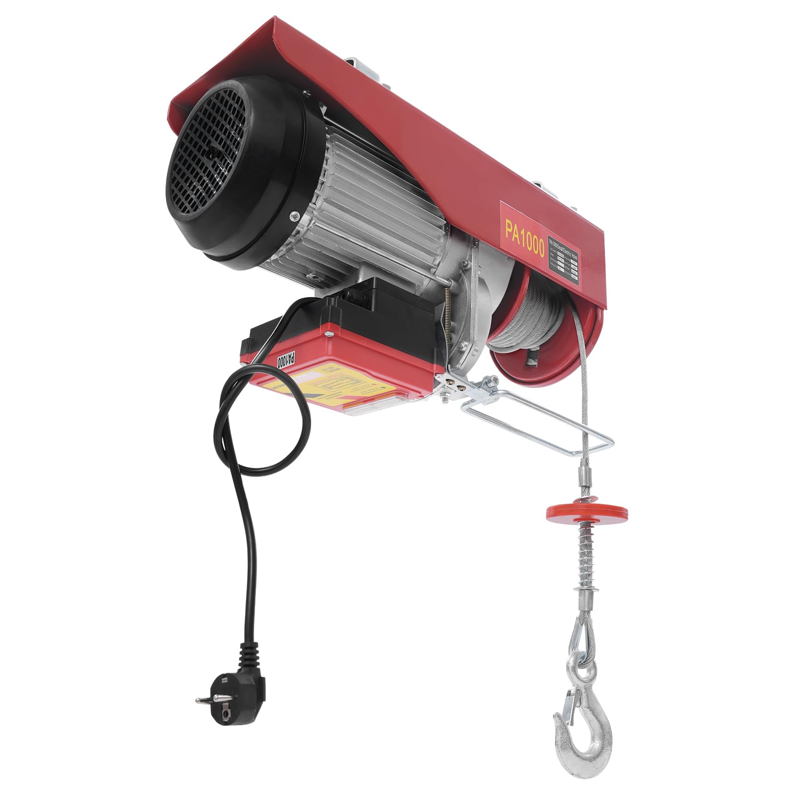 Verricello elettrico, potenza di sollevamento: 1000 kg, velocità di sollevamento: 10 m/min, altezza di sollevamento: 12 m, 1800 W, verricello motore in rame, paranco con telecomando senza fili
