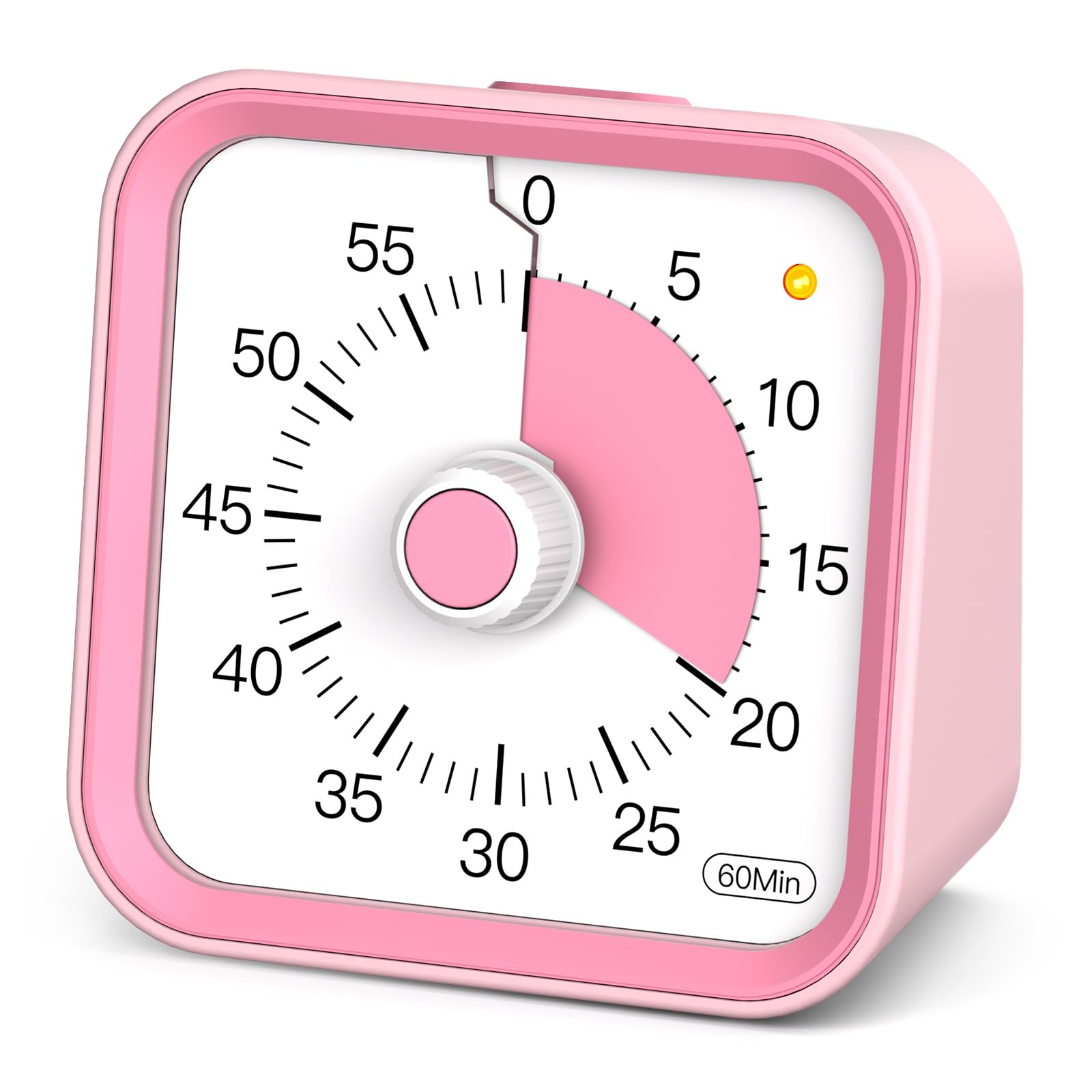 Infpokid Pink Visual Timer For Kids With Pause Function, 60 Minute Countdown Timer For Kids Desk Study, Teaching, Kitchen Cooking, Office Meetings, Time Management For Adhd (Pink)