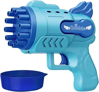 Automatic Bubble Blower - Bubble Maker Gatling Guns Machine Summer Toys - Automatic Bubble with Bubble Refill for Summer Party Favors, Birthday Gifts Dfsda
