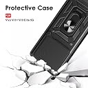 TheGiftKart Tough Armor Bumper Back Cover Case for Vivo V70 / V70 Elite 5G | Kickstand & Ring Holder | 360 Degree Protection Vivo V70 Back Cover (PC & TPU, Rotating Camera Cover, Black) gallery image