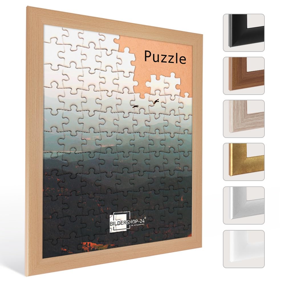 Bildershop-24 Cadre à puzzle/photo Valencia 50X70cm Hêtre pour 500-1000 Pièces antireflet*