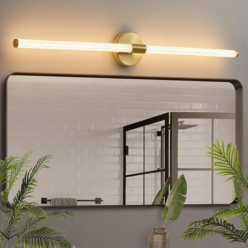 Gold Bathroom Vanity Lights 39" Long LED Vanity Light Bar