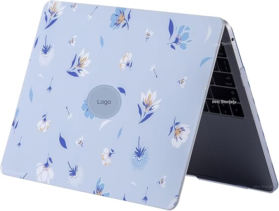 McStorey MacBook Pro 16 Kılıf Baskılı Sert Hard Case İnce Hafif Darbe Çizilme Koruma Mat Yüzey Uyumlu MacBook Pro A2141 2019 Açık Mavi