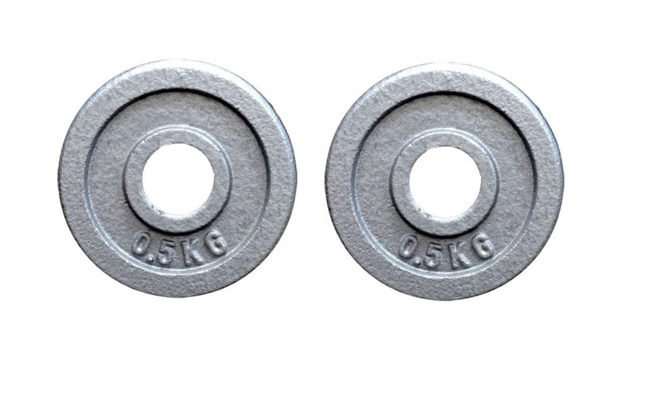 Dolphy 0.5 kg x 2 Standard Weight Plates for Home Gym | 1 Inch Chrome Iron Weight Lifting Plates 1kg (B0BSQT4Q39) Amazon Price History, Amazon Price Tracker
