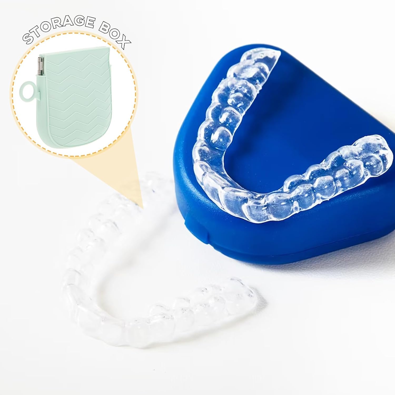 Multi Use Silicone Retainer Box for Mouth Guard and Denture Storage