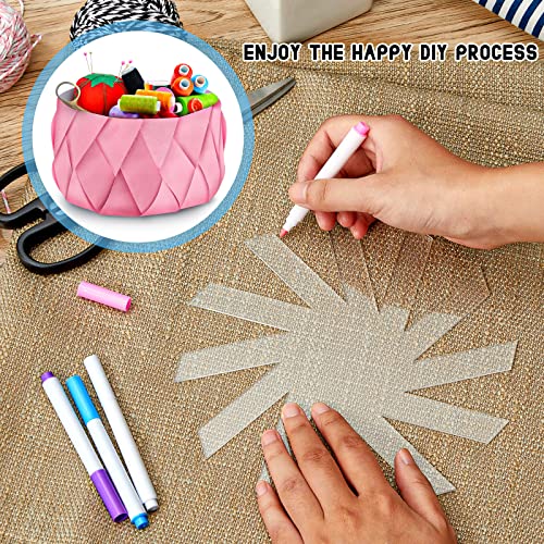 6 Set Woven Spiral Storage Basket Template For Sewing 2 Pcs 8/12 Inch Multifunctional Quilting Sewing Tailoring Templates 4 Pcs Disappearing Ink Marking Pens Acrylic Diy Art Craft Patchwork Ruler #TOP6