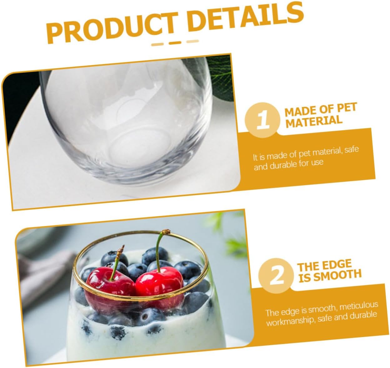 VALICLUD 8pcs Clear Disposable Cocktail Cups Elegant Rimmed Wine Glasses for Home Office Party Festival Use for Whiskey Juice and Ice
