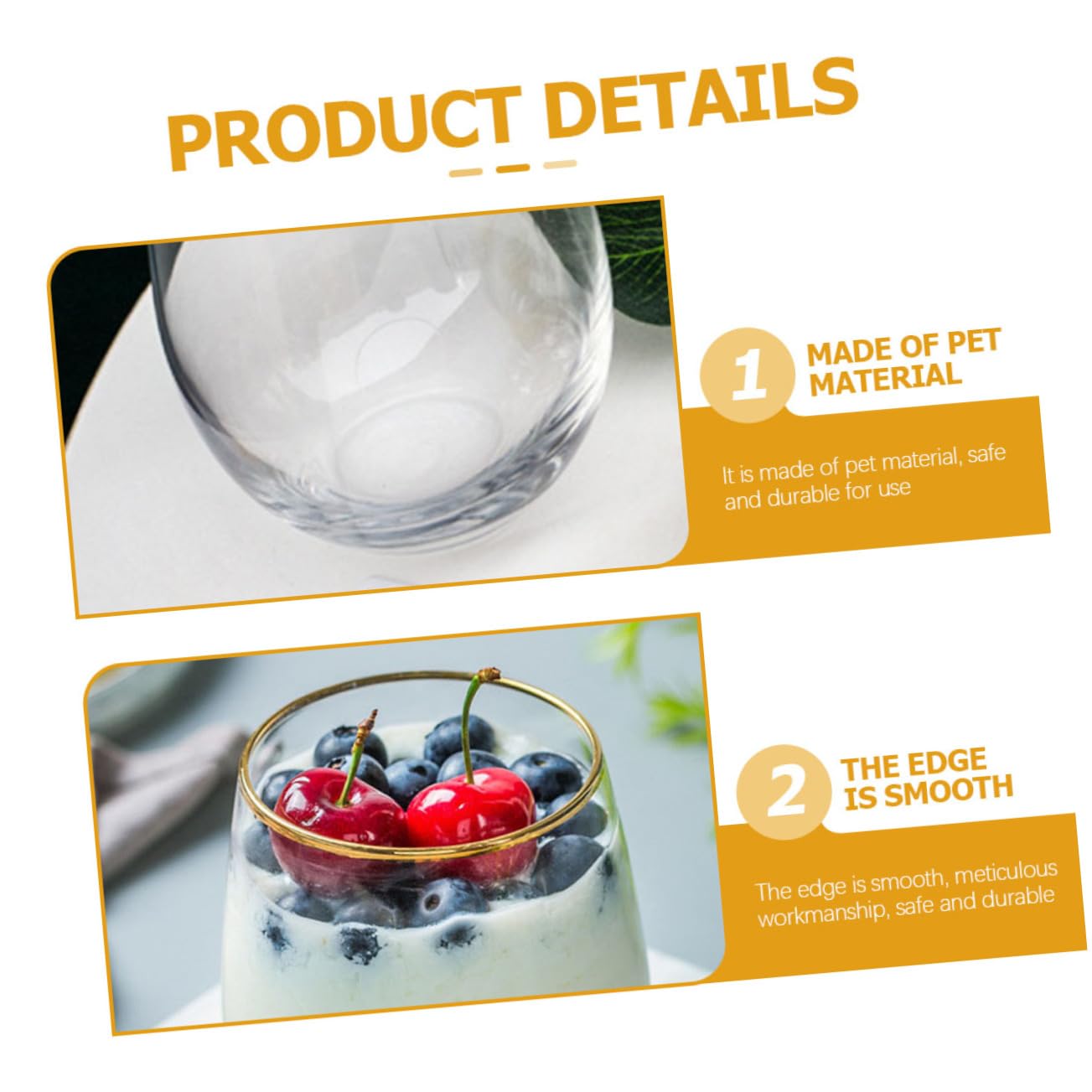 VALICLUD 2sets 4pcs Clear Disposable Wine Glasses Elegant Rim Whiskey Cups for Parties Festivals Home and Office Use and Pet Material for Juice and Drinks 4pcs*2