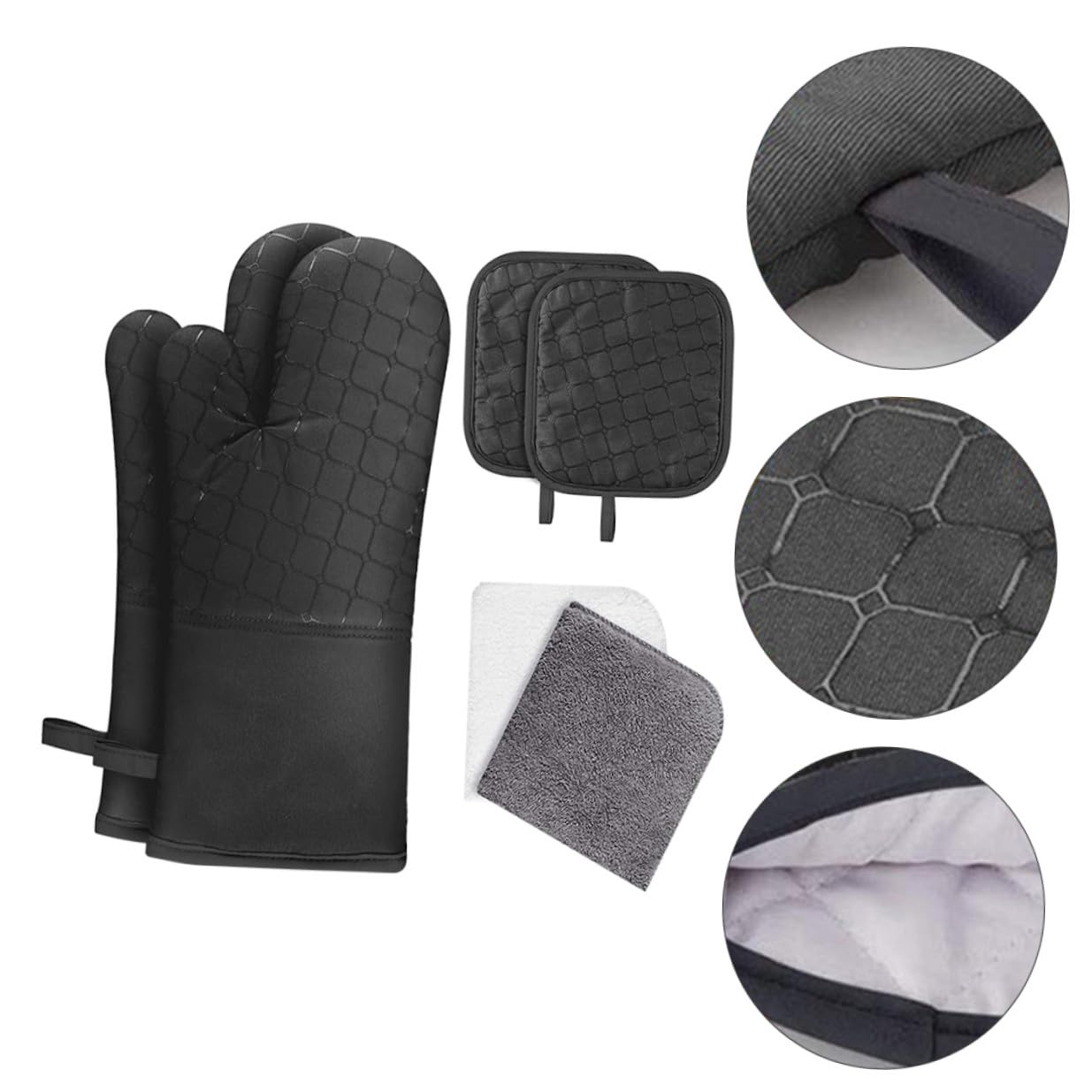 TOYANDONA Ofenhandschuhe Hitzebeständig Backhandschuhe Gepolstert Kochhandschuhe Mit Wärmeisolierung Für Küche Und Ofen Use