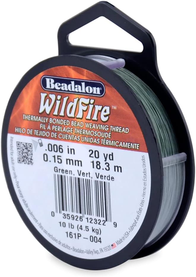 Wildfire Ultra - Beading Thread in Black and Frost, Beading Supplies for Crafters, Jewelry Makers, Beaders. Braided Fishing Line