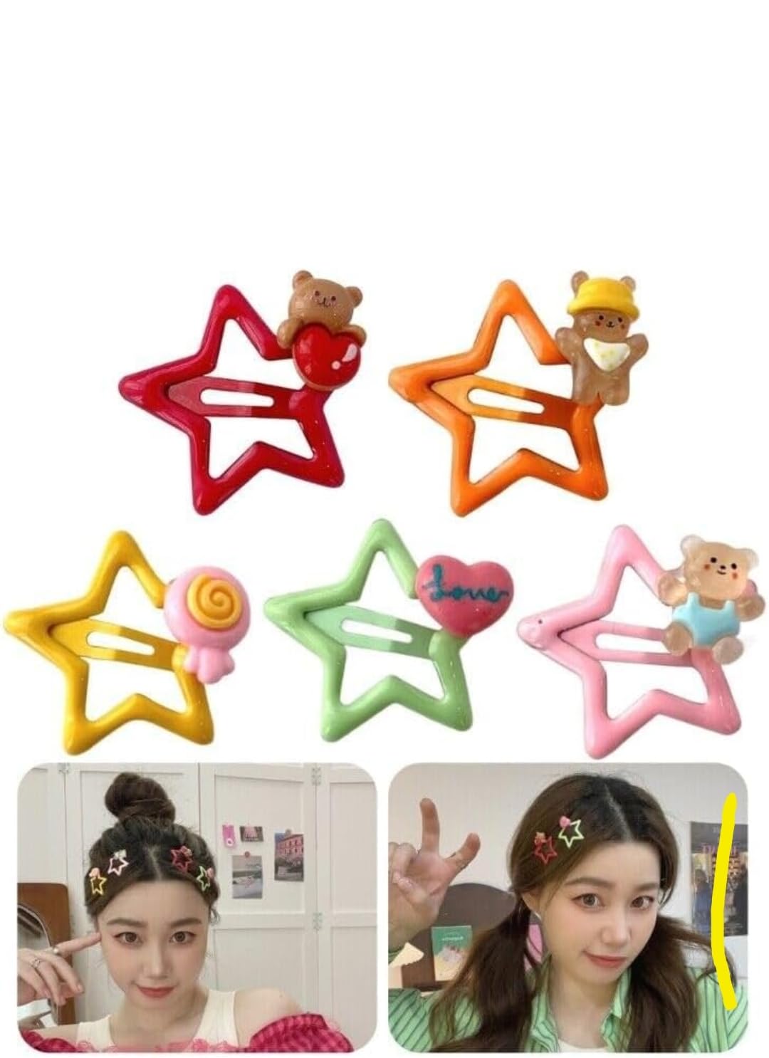 Stars Shaped Hair Clips for Girls | Mini Barrettes and Tiny Hairpins | Cute Tictacs Hair Accessories for Kids(10pcs) (B0DGTFGFJ1) Amazon Price History, Amazon Price Tracker