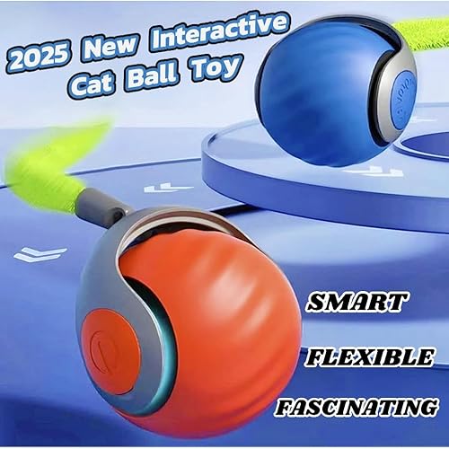 Miniatura 6 de Speedy Tail 2.0 - Juguete interactivo para gatos, juguetes para gatos de interior, bola de gato viral masticable, juguete deportivo ajustable, bola