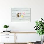 Panneau d'effacement à sec de surface magnétique en bois blanc Brick Print, 30x20 planche blanche décorative en pouces pour le mur avec design, sans cadre sans éraillage pour mur (WH-ZW,5075,1pc)