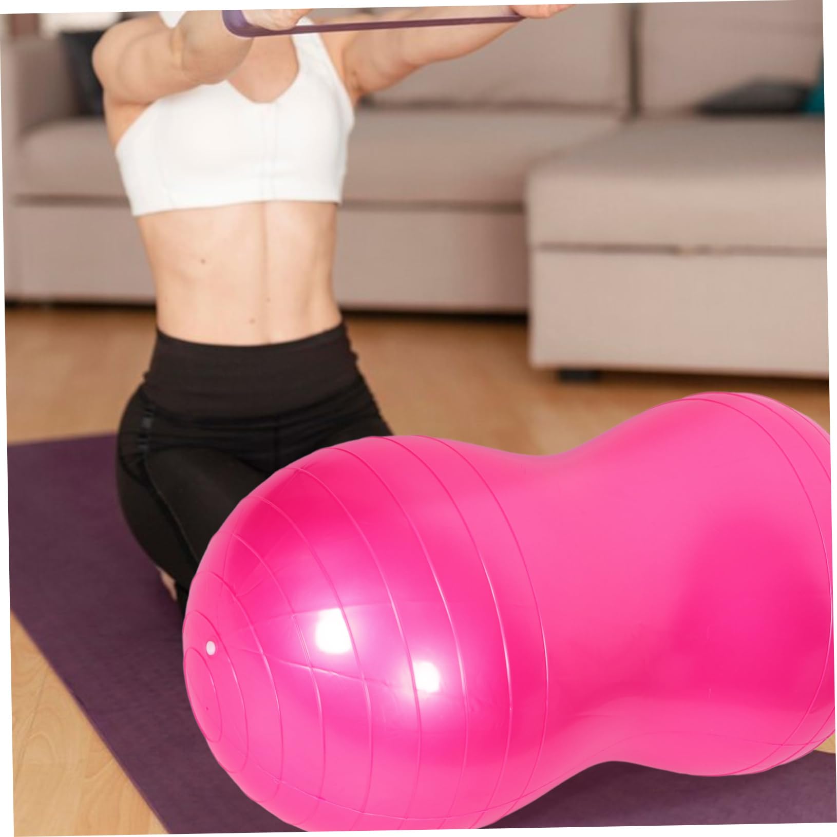 Hemobllo Pelota de Ejercicio Cacahuete PVC para Embarazo, Yoga y Niños
