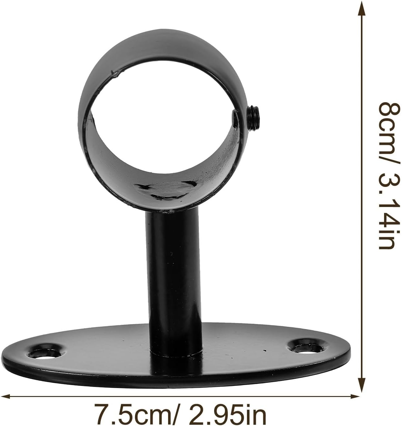 Ceiling Curtain Rod Brackets 2 Pcs Handrail Holder Bracket,Staircase Stainless Steel Round Tube Support,Wall Mount Brackets Hardware