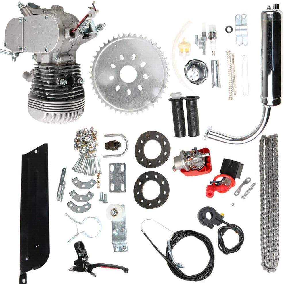 TBVECHI Bike Engine Kit, Full Set Upgraded 100cc Bike Bicycle 36 Tooth Sprocket Motorized 2 Stroke Petrol Gas Motor Engine Kits